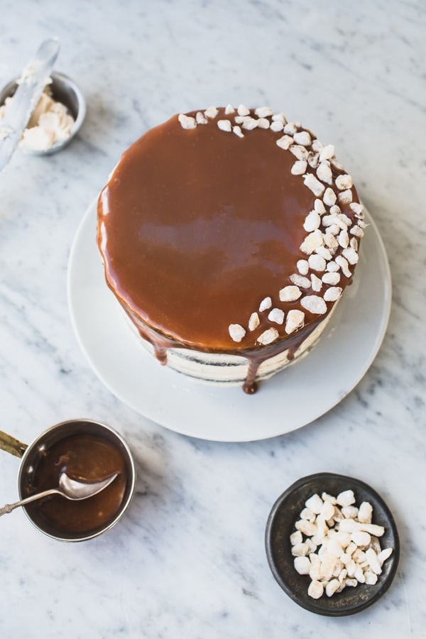 Gingerbread Layer Cake with Salted Whiskey Caramel