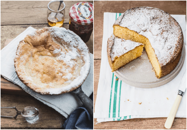 Flourless Lemon cake + Dutch Baby Pancake